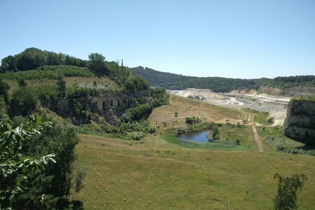 afbeelding van de ENCI-groeve in de zomer.