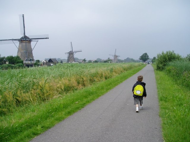 Wandelen langs de molens van Kinderdijk