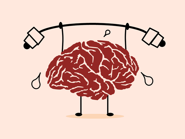 Hersenen met gewichten