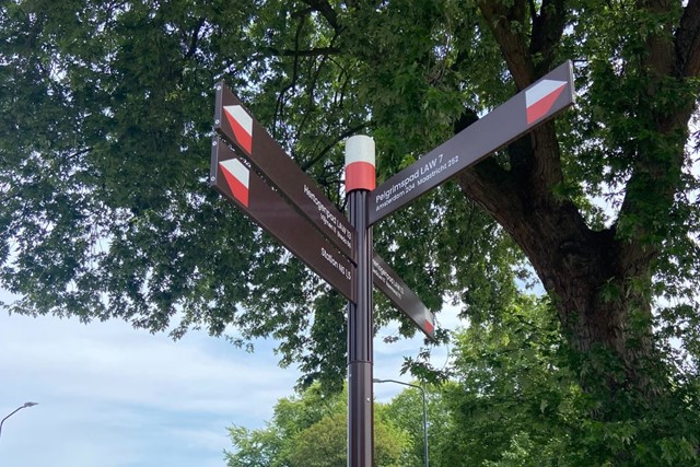 Tussen stad en groen: van de Bossche stadswallen naar Vughtse Lunetten; bewegwijzering