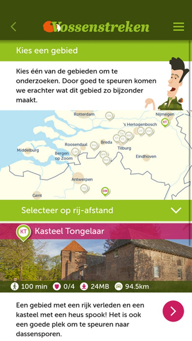 Afbeelding 1 | Gezinswandelingen in Brabant met app Vossenstreken