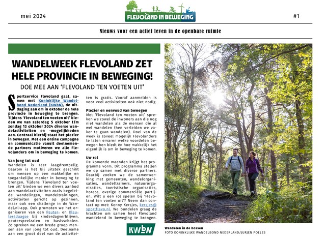 Flevoland In Beweging Courant Mei 2024